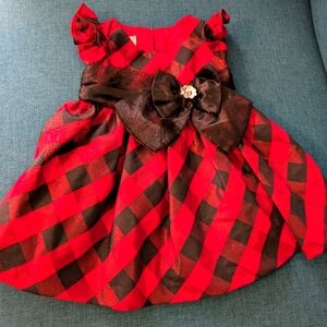Plaid Holiday Baby Dress